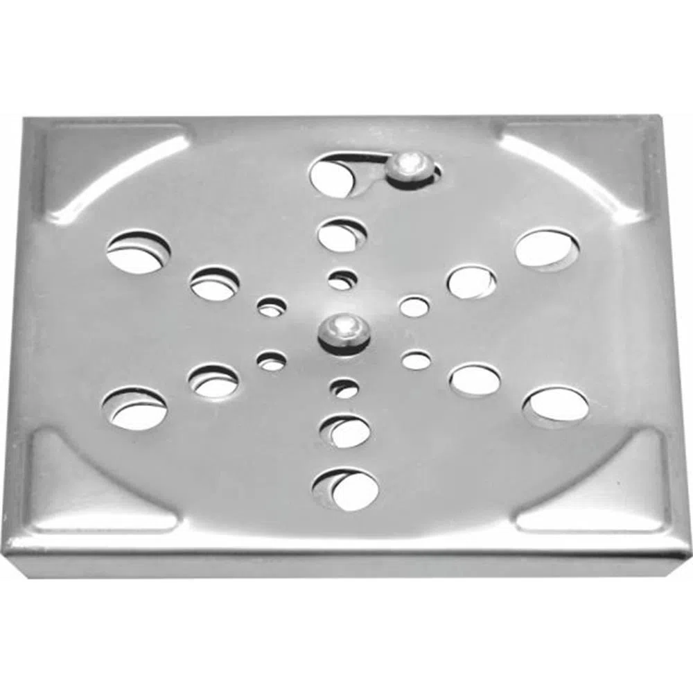 Grelha Quadrada Clara Inox 10x10cm Sem Caixilho